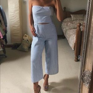 Zara culotte bandeau jumpsuit